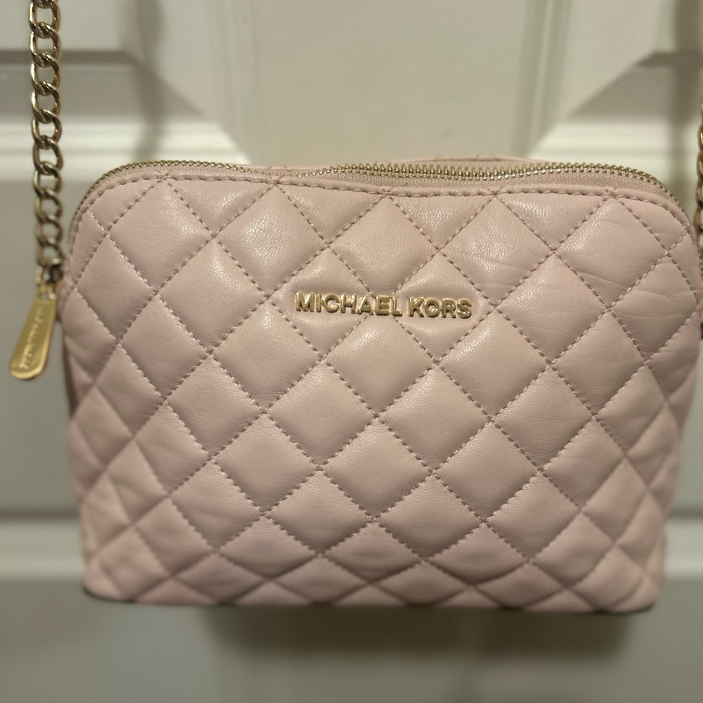 Michael Kors Blush Quilted Crossbody Bag